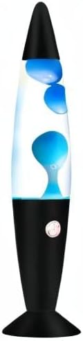 Blue 16 Inches Magma Liquid Motion Lamp with Black Base, Glitter Lamps for Adults and Kids Charged by Cord Night Light Cool Room Christmas Thanksgiving Day Decor for Kids Teen Girls Boys
