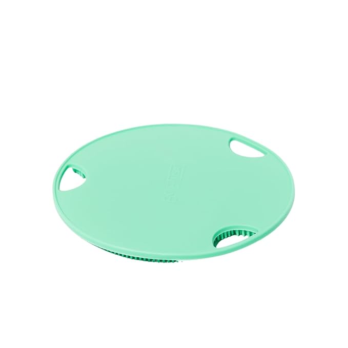 Boie USA Flat Body Scrubber - Soft Silicone-Like Exfoliating Shower Scrubber & Body Cleansing Brush - Stick-to-Wall Loofah Replacement - Antimicrobial Body Exfoliator for All Skin Types (Mint)