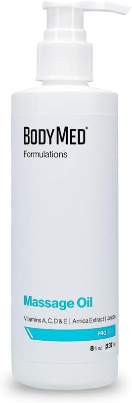 BodyMed Formulations Massage Oil, 8 oz. – Fragrance-Free, All-Natural Oil for Massage Therapy – Leaping Bunny Certified – with Arnica Extract & Jojoba – Non-Staining, & Paraben Free