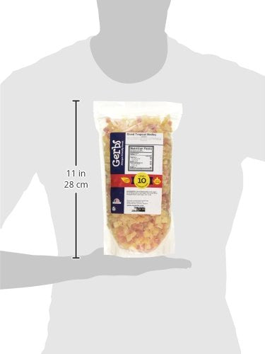 Gerbs Tropical Dried Fruit Snack Mix 2 lbs. | Unsulfured, No Additives, Resealable Bag | Lightly Sweet & Juicy Blend | Top 14 Allergen-Free