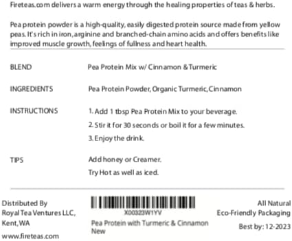 FIRE TEAS Parent Turmeric (Pea Protein)