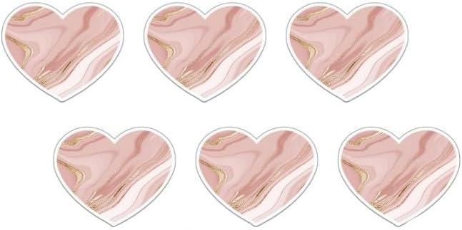 6 Pcs Heart Air Vent Clips, Cute Car Air Fresheners & Decor, Rose Gold