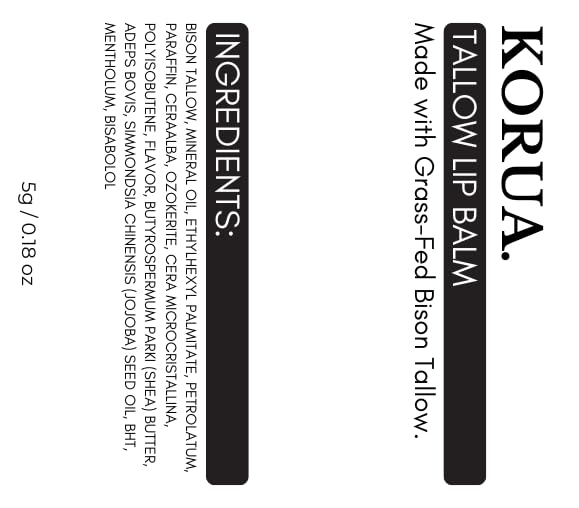 Grass-Fed Bison Tallow Lip Balm (Set of 3) Made with Shea Butter, Honey, and Jojoba Oil