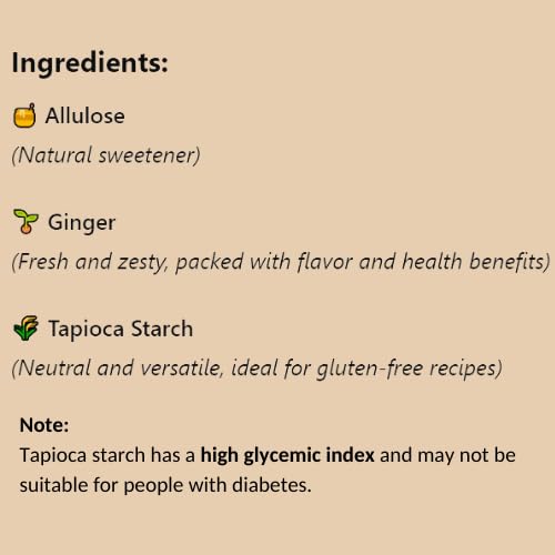 Sweet Therapy Delicious Ginger Chews Sugar Free - Sugar free ginger candy - Sugar free Candy -Sugar free snacks -Zero sugar candy - Calorie free candy