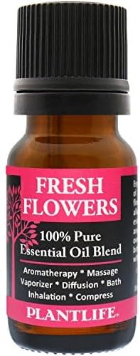 Plantlife Fresh Flowers Aromatherapy Essential Oil Blend - Straight from The Plant 100% Pure Therapeutic Grade - No Additives or Fillers - Made in California 10 ml