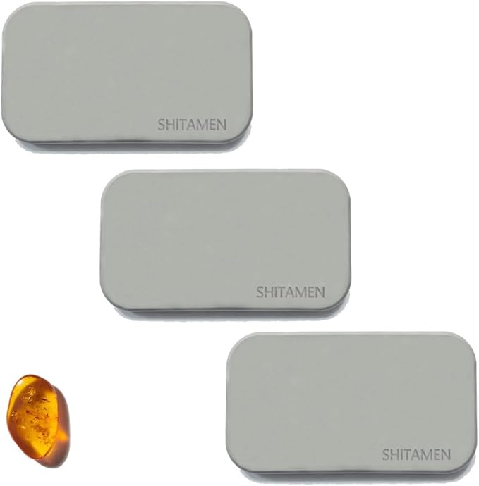 Car Air Freshener - Stone Air Freshener - Car Odor Eliminator - Visor clip Scent Starter Kit - Amber Scent Refill (Pack of 3)