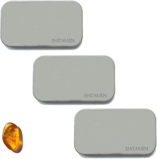 Car Air Freshener - Stone Air Freshener - Car Odor Eliminator - Visor clip Scent Starter Kit - Amber Scent Refill (Pack of 3)