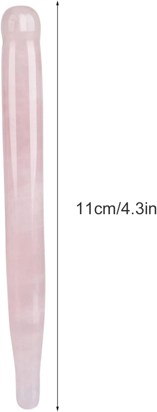ZJchao Massage Stone Wand Massage Stick, Jade Massage Crystal Wand Gua Sha Scraping Massage Tools Guasha Beauty Tool for Skin Rejuvenation Jade Stone Massage Wand ()