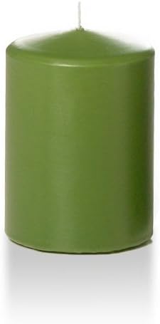 yummi 3" x 4" Green Tea Round Pillar Candles - 3 per Pack