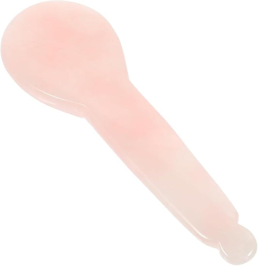 balacoo Rose Quartz Gua Sha Scraping Massage Tool: Natural Jade Gua Sha Massage Tool for Face Neck Body Acupressure and Circulation Promotion (Pink)