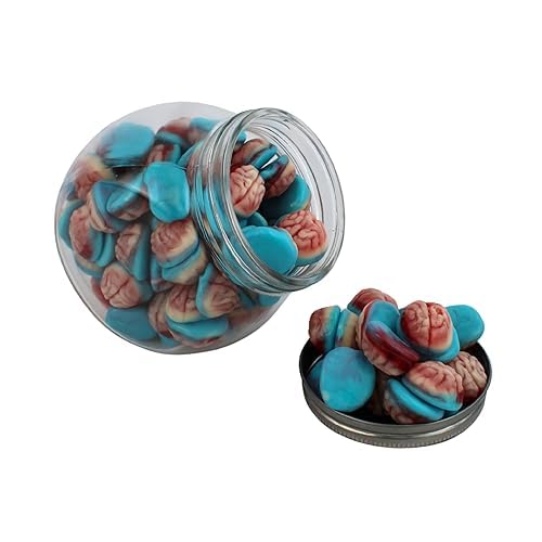 Halloween Gummy Brain Candy - Fruity Flavored Brain Gummies, by Queen City Candy Cave (3 Pound)