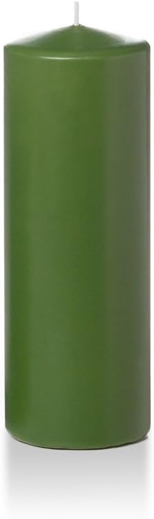 yummi 3" x 8" Green Tea Round Pillar Candles - 3 per Pack