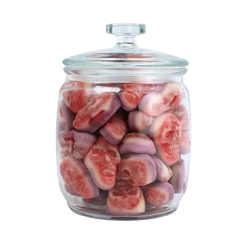 Halloween Gummy Candy Skulls - Edible Fruity Gummy Shaped Sugar Skulls Skeletons, Spooky Halloween Gummies Bulk, by Queen City Candy Cave (3 Pound)