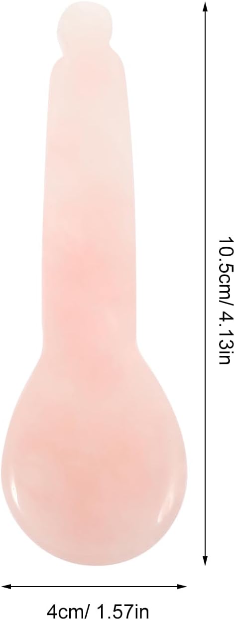 balacoo Rose Quartz Gua Sha Scraping Massage Tool: Natural Jade Gua Sha Massage Tool for Face Neck Body Acupressure and Circulation Promotion (Pink)