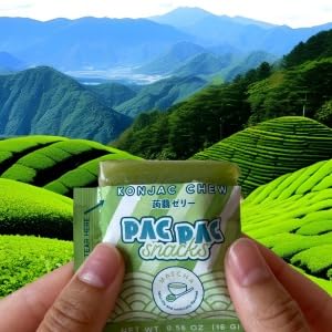 Matcha Konjac Chews | Premium Konjac Jelly Treats | Vegan, Gluten-Free, Low-Calorie | Crafted in Japan | Only 4g Sugar, 0g Fat per Serving | Green Tea Snack for Weight Management