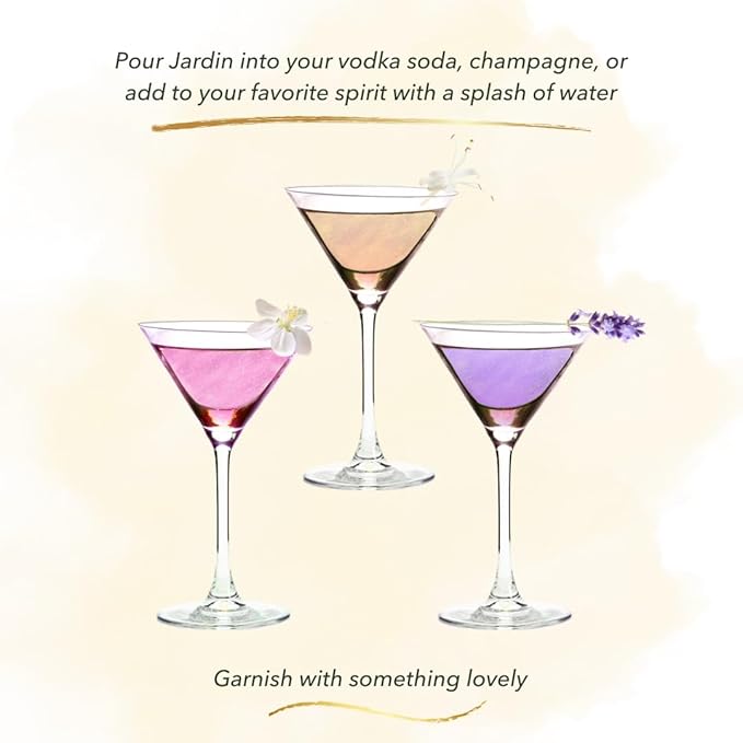 JARDIN FLAVOR BUNDLE 3 Pack Sugar Free Cocktail Mixers - Aromatic Spirit Enhancer for Cocktails and Mocktails - Rose, Honeysuckle, & Lavender Syrup for Coffee, Mimosas, Lemonade, & Spritzers (25.4 Fl Oz)