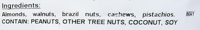 Yupik Raw Mix Nuts, 1 lb, Premium Natural Mixed Nuts with Almonds, Walnuts, Pistachios, Cashews, and Brazil Nuts, Healthy Snack,Brown, Pack of 1