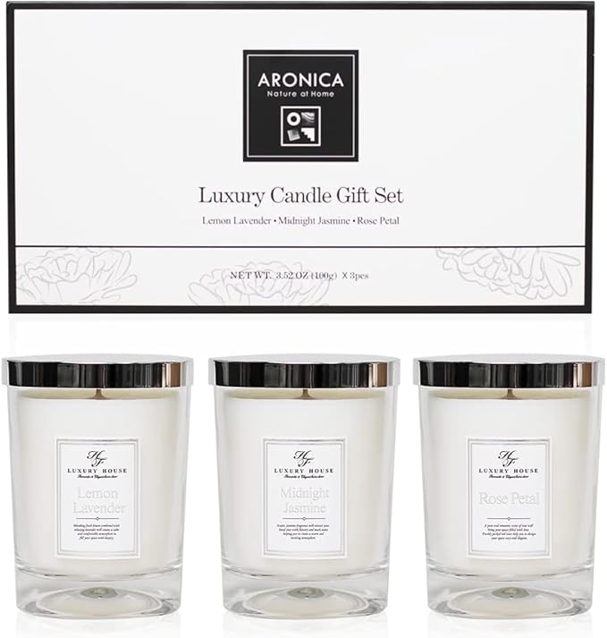 Aronica Secret Santa Gifts for Coworker, Luxury Scripture Candles for Women Sets, Bride Candle Gift Set, Get Well Candle Set