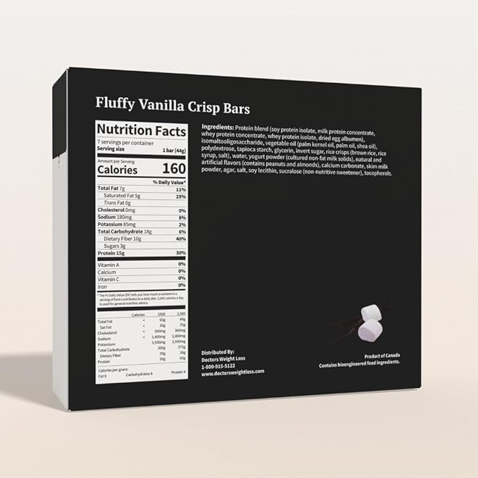 Protiwise High Protein Nutrition Bar | Fluffy Vanilla | 15g Protein Bar | Meal Replacement Bar | Gluten Free, Low Fat, Low Sugar, Keto-Friendly | Crush Cravings, Lose Weight | 7/box