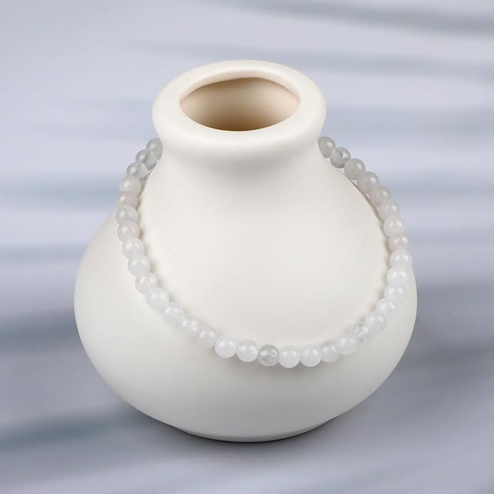 LPBeads Handmade Natural Gemstone Stretch Elastic Bracelet Healing Crystal Round Stone Beads Jewelry Gifts for Women Men