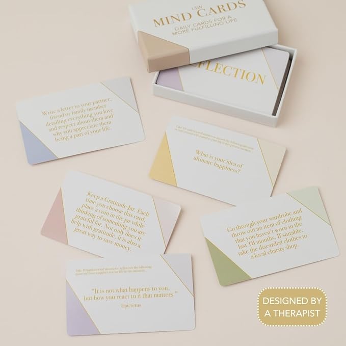 Mind Cards 45 Cards for Daily Rituals, Gratitude & Journaling Simple Steps to Positive Habits, Self Care for Busy Lives & Careers For Women & Men