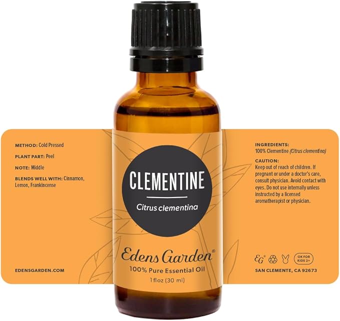 Edens Garden Clementine Essential Oil- 100% Pure Premium Grade, Undiluted, Natural, Therapeutic, Aromatherapy, The Best for Diffuser, Candle, Laundry, Kid Safe 30 ml (1 fl oz)