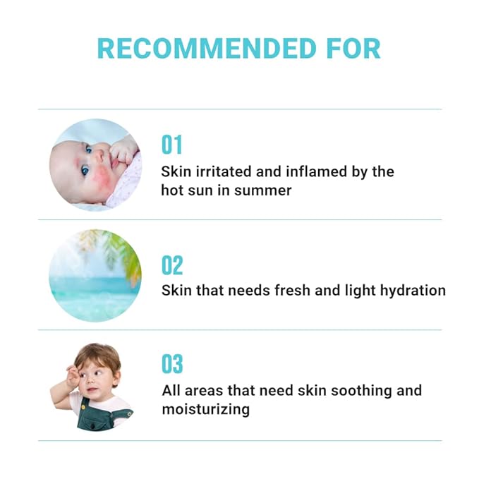 ATOPALM Soothing Gel Lotion 4 Fl Oz, Cooling and Calming Moisturizer for Sensitive, Eczema Prone, Heat Rash Skin, Redness Relief, Lightweight Mild Face and Body Lotion for Baby, Korean Skincare