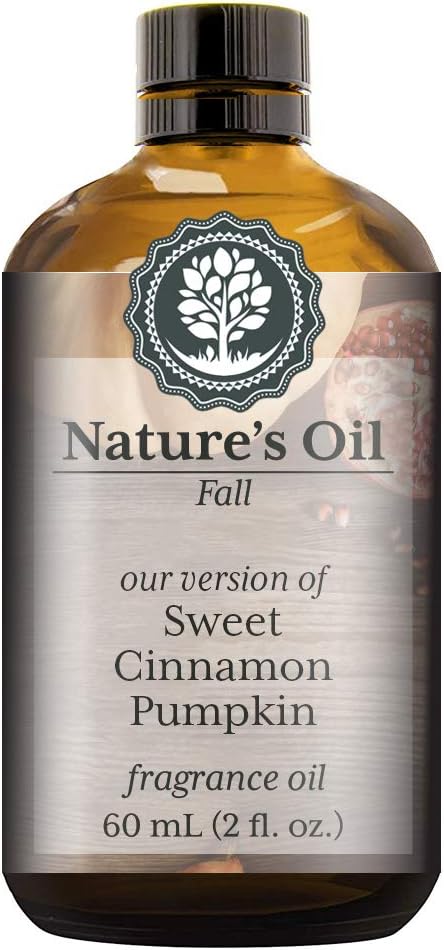 Sweet Cinnamon Pumpkin Fragrance Oil (60ml) for Diffusers, Soap Making, Candles, Lotion, Home Scents, Linen Spray, Bath Bombs, Slime