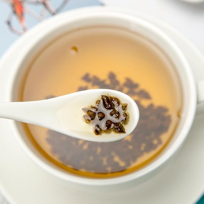 Top Grade Natural Cassia Seed Tea Chinese Herbal Tea/Jue Ming Zi - Cooked Cassia Seeds, No Additives, Sugar Free. Clear Liver, Improve Vision. 300g per can x 2.(Cassia Tea (决明子))