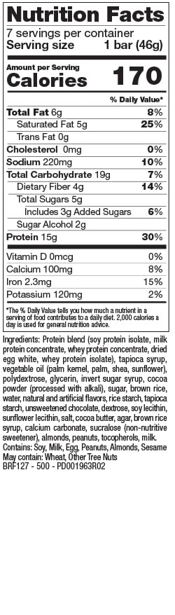 BalanceDiet™ | Protein Bar | 15g of Protein | Low Carb | 7 Bar Box (Choc-A-Lot Chip)