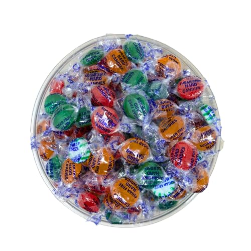 Halloween Sugar Free Assortment Hostess Deluxe Fruit Mix Hard Candies -1lb Bag Individually Wrapped Keto And Diabetic Friendly Gourmet Nostalgic Flavored Hard Candy Discs (16oz)
