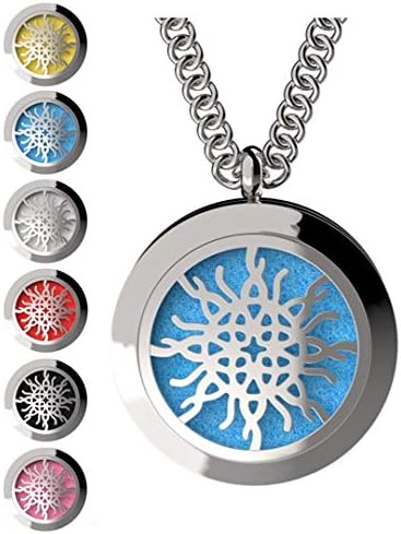 Wild Essentials Love Knot Necklace Essential Oil Diffuser Kit with Lavender, Lemongrass, Peppermint, Orange Oils, 12 Refill Pads, Calming Aromatherapy Gift Set, Customizable Color Changing, Perfume