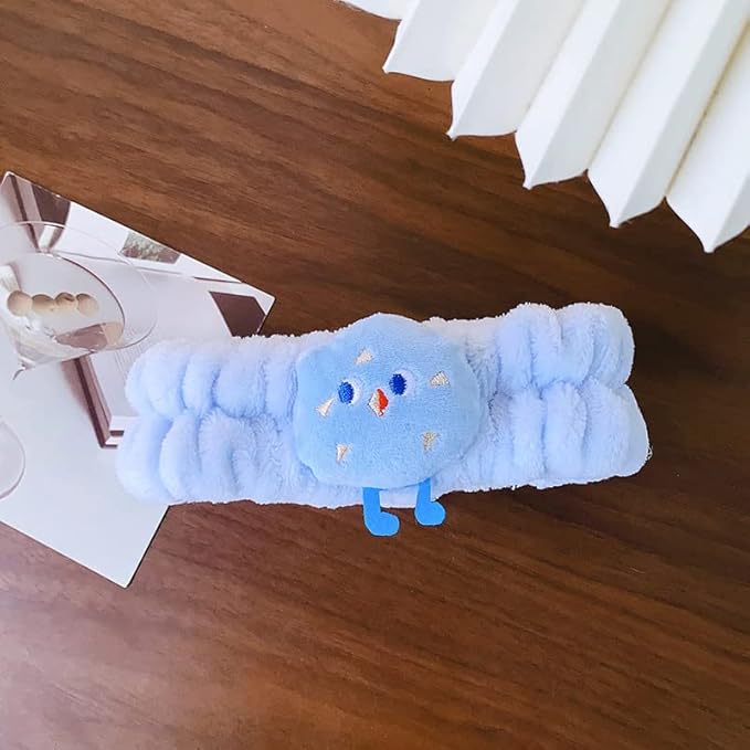 PERFECTSIGHT Spa Headband for Washing Face, Cute Hair Band for Washing Face Shower Yoga Sports Beauty Skincar Party, Soft Fluffy Makeup Headband, Kawaii Facial Headbands for Woman Girls