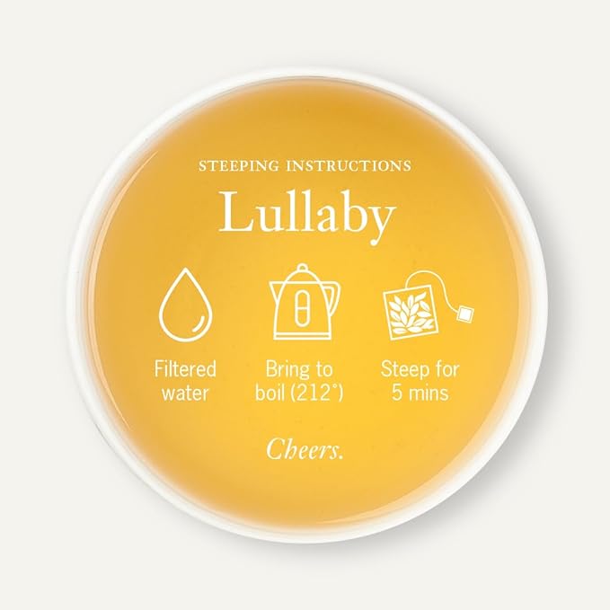 Steven Smith Teamaker Lullaby No. 40, Chamomile, Lemongrass, Lavender, Ashwagandha, Caffeine-Free, Organic Relaxing & Bedtime Wellness, Sugar-Free, Herbal Tea Bags, 15 Sachets, 0.95oz each