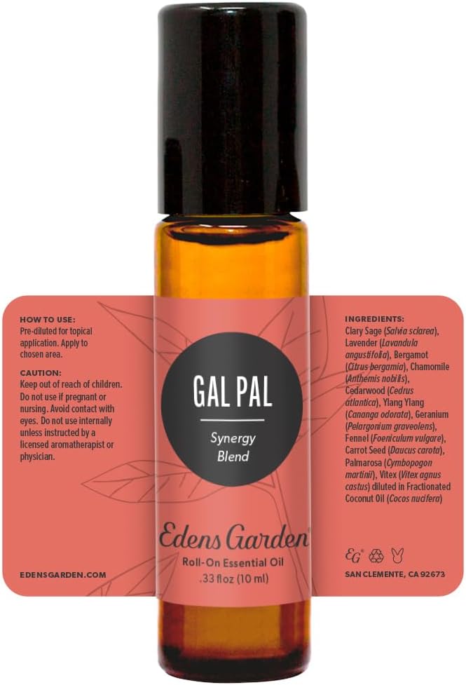 Edens Garden Gal Pal Essential Oil Roll-On Blend- 100% Pure Premium Grade, Natural, Therapeutic, Aromatherapy, Kid & Skin Safe, The Best for Body, Comfort, Wellness Pre-Diluted 10 ml (.33 fl oz)