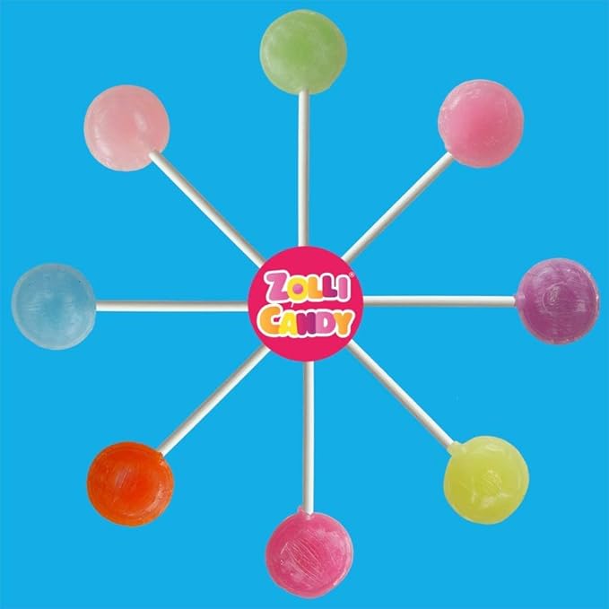 Zollipops Clean Teeth Pops Sugar Free Candy with Xylitol, Dye-Free Lollipops - Keto & Diabetic-Friendly, Dentist-Approved Treats for Kids (Tropical Fruit 17.64 lb)