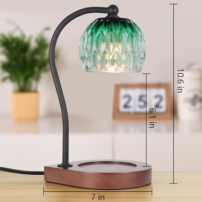 Dimmable Candle Warmer Lamp with Timer for Scented Jar Candles Electric Candle Wax Melt Warmer Suitable for Bedroom New Home Decor Christmas Birthday Gifts for Women Mom(with 2 Bulbs)