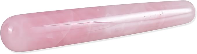 LZLRUN Rose Quartz Jade Roller Real Jade Gua Sha Board Mushroom Massager Face Lifting Tool Facial Guasha Massage Tool (Rod Shape)