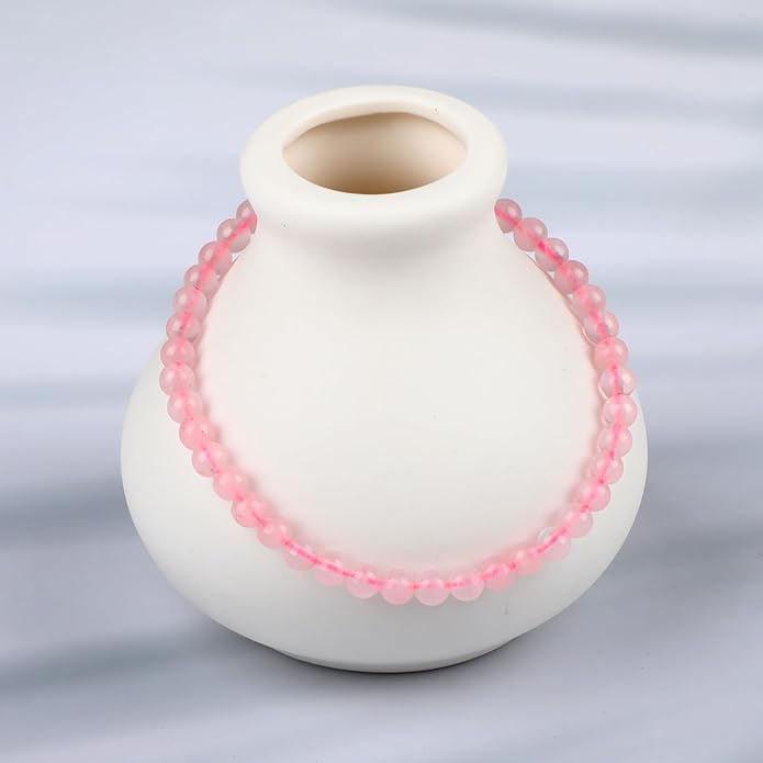 LPBeads Handmade Natural Gemstone Stretch Elastic Bracelet Healing Crystal Round Stone Beads Jewelry Gifts for Women Men