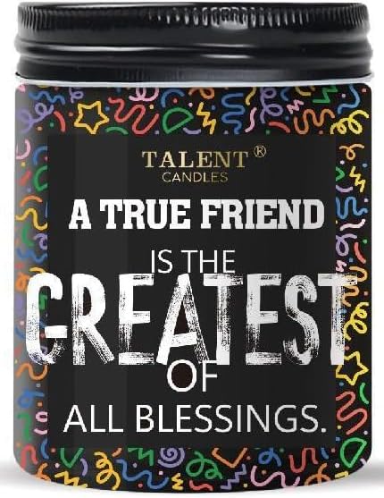 Best Friend Candle | Scented Candle Funny Birthday & Christmas Friendship Gifts | Sandalwood & Jasmine Scented Candles