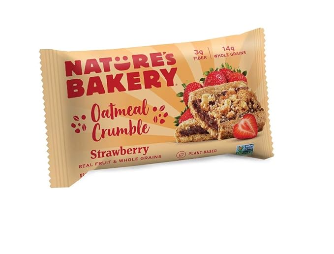 Nature's Bakery Oatmeal Crumble Bars, Strawberry, 6-6 Count Boxes (36 Bars), Vegan Snacks, Non-GMO (Pack of 2)