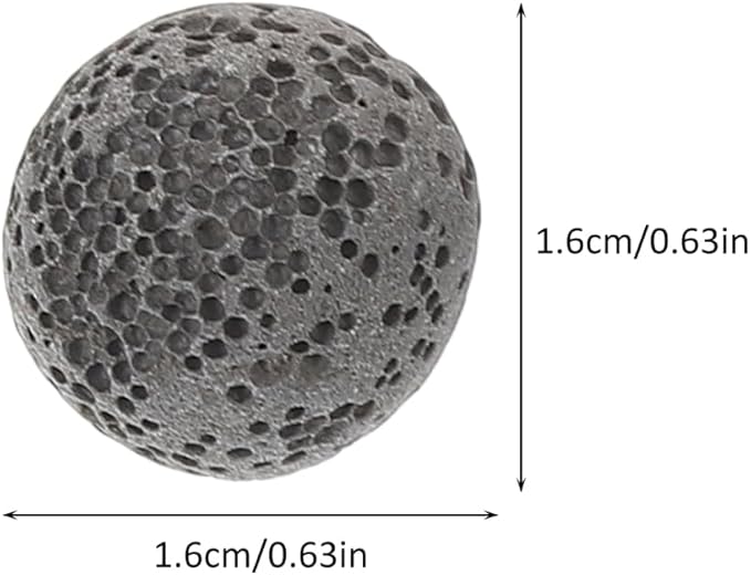 Baluue 20pcs Natural Volcanic Rock Essential Oil Diffuser Stones, 0.62 Inch Grey Aromatherapy Essential Oil Diffuser Stones for Home, Office