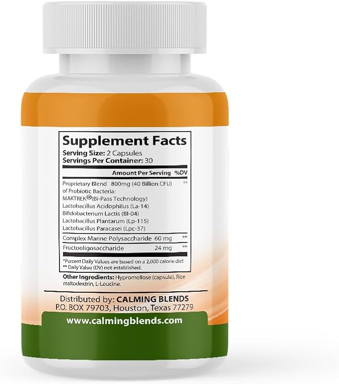 Diverticulitis Tea and Probiotic (40 Billion CFU per Serving, 60 Capsules) Supports Digestive Health