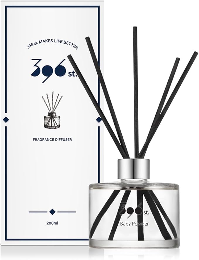 396 st. Reed Diffuser, Baby Powder, 200ml(6.7oz) / Reed Diffuser Sets, Home Fragrance, Scented Oils, Home & Bathroom Décor