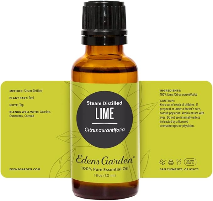 Edens Garden Lime- Steam Distilled Essential Oil- 100% Pure Premium Grade, Undiluted, Natural, Therapeutic, Aromatherapy, The Best for Diffuser, Candle, Laundry, Humidifiers 30 ml (1 fl oz)