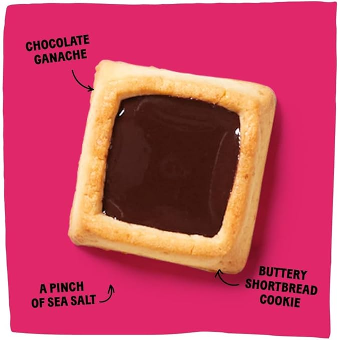 Michel et Augustin Cookies, Individually Wrapped Snacks, Changemaker Gift Box, Dark Chocolate & Sea Salt Shortbread, Bulk Snacks, 40 French Butter Cookies per Box