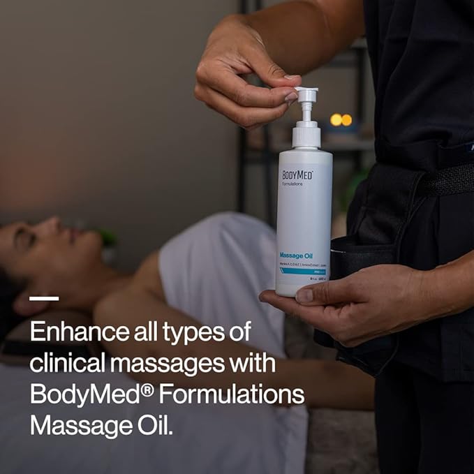 BodyMed Formulations Massage Oil, 8 oz. – Fragrance-Free, All-Natural Oil for Massage Therapy – Leaping Bunny Certified – with Arnica Extract & Jojoba – Non-Staining, & Paraben Free