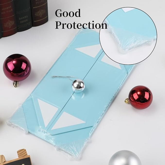 1 Pcs 6x6x3 Inch Blue Magnetic Gift Box Small Magnetic Box with Crinkle Paper Blue Small Gift Box with Shredded Paper Luxury Gift Boxes with Lids for Presents