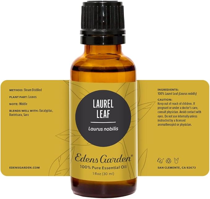 Edens Garden Laurel Leaf Essential Oil- 100% Pure Premium Grade, Undiluted, Natural, Therapeutic, Aromatherapy, The Best for Diffuser, Skin, Candle, Humidifiers 30 ml (1 fl oz)