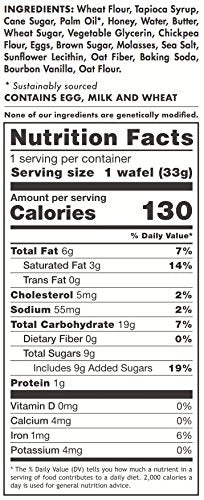 Rip Van Wafels Honey & Oats Stroopwafels - Healthy Snacks - Non GMO Snack - Keto Friendly - Office Snacks - Low Sugar (3g) - Low Calorie Snack - 4 Count
